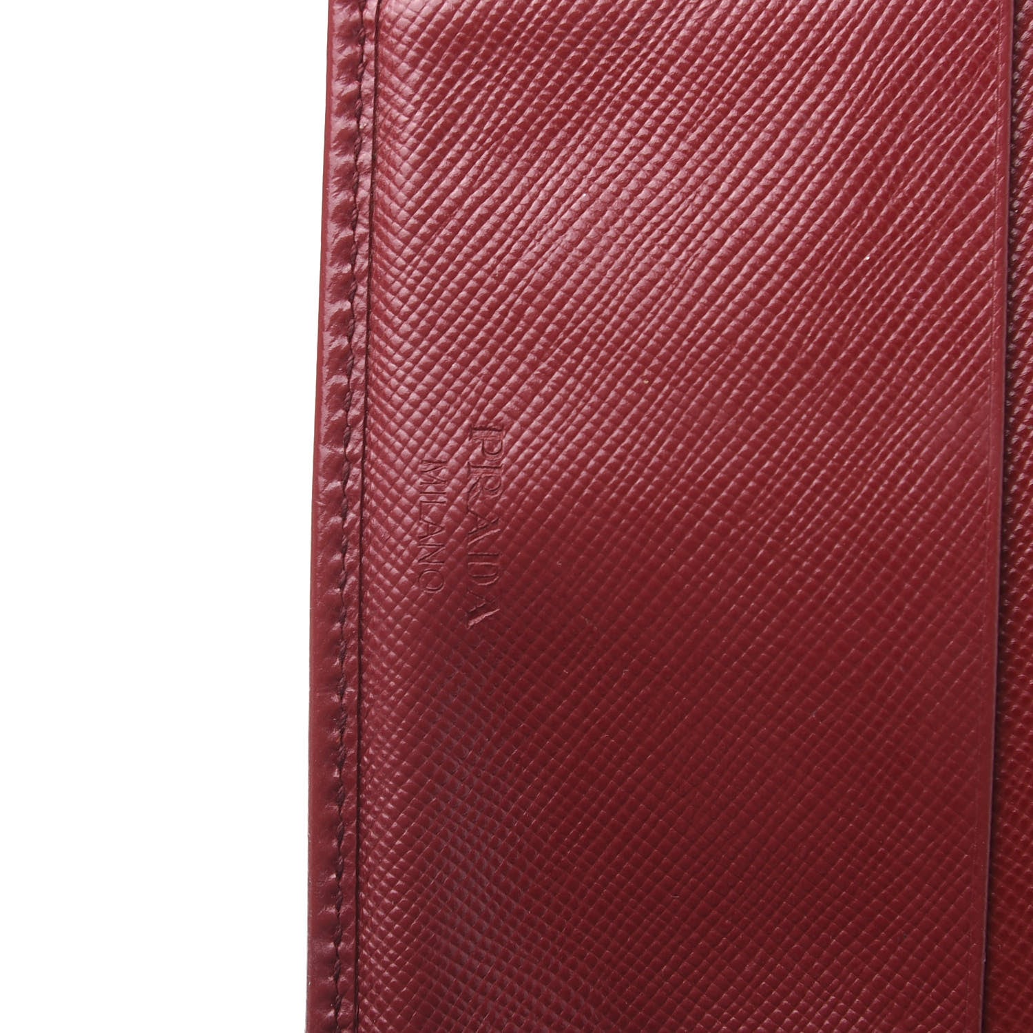 Prada Saffiano Metal Flap Wallet Fuoco 6 of 11