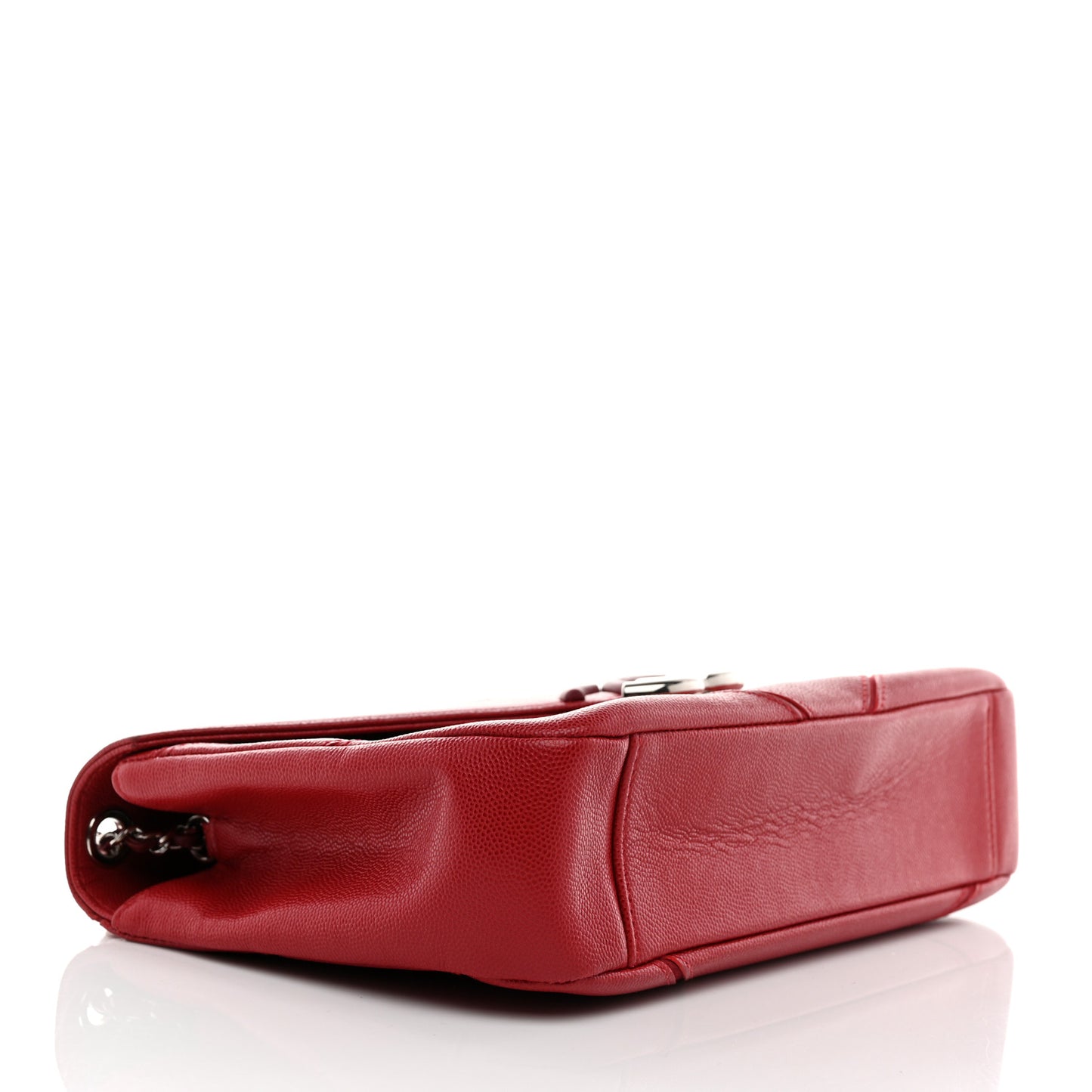 Caviar Macro Chevron Single Flap Red