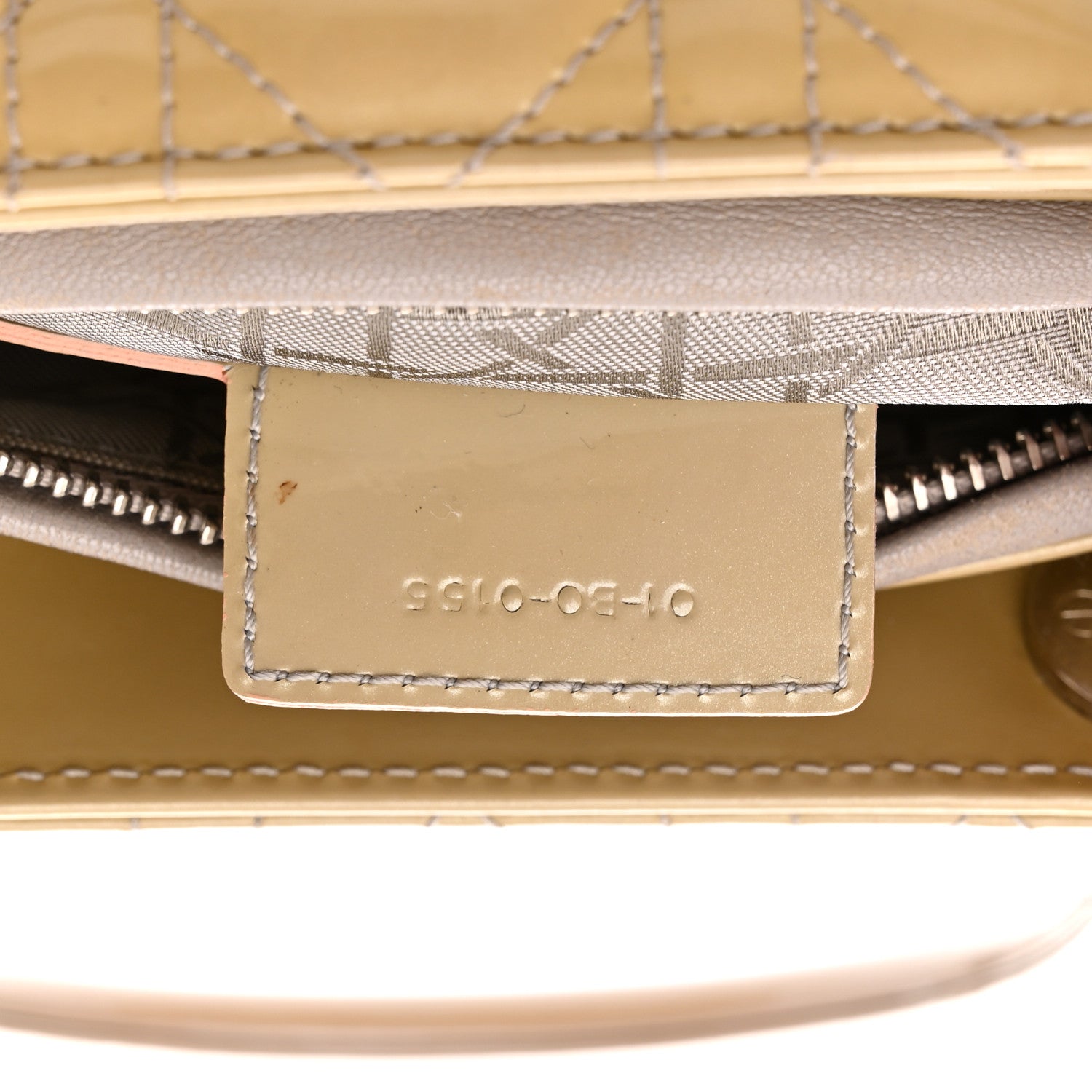 Christian Dior Patent Cannage Medium Lady Dior Beige 7 of 11