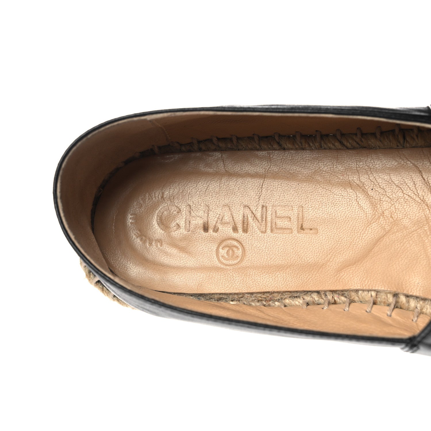 Chanel Lambskin CC Espadrilles 38 Black 7 of 10