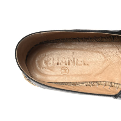Chanel Lambskin CC Espadrilles 38 Black 7 of 10