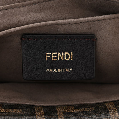 Fendi Shearling Glazed Fabric FF1974 Monster Eyes Small Bag Bug Chain Bag Narciso Tobacco Moro 6 of 10