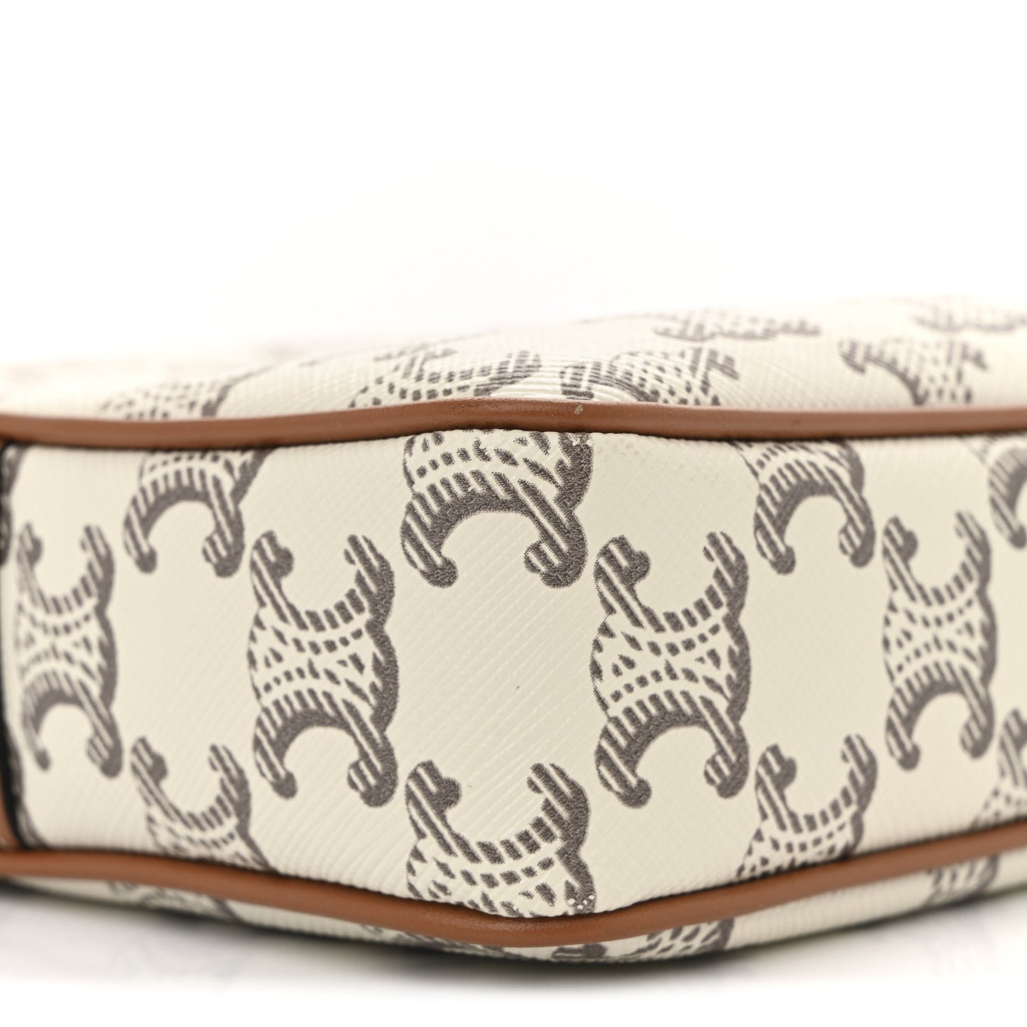 Triomphe Canvas Medium Messenger Bag Tan Ecru