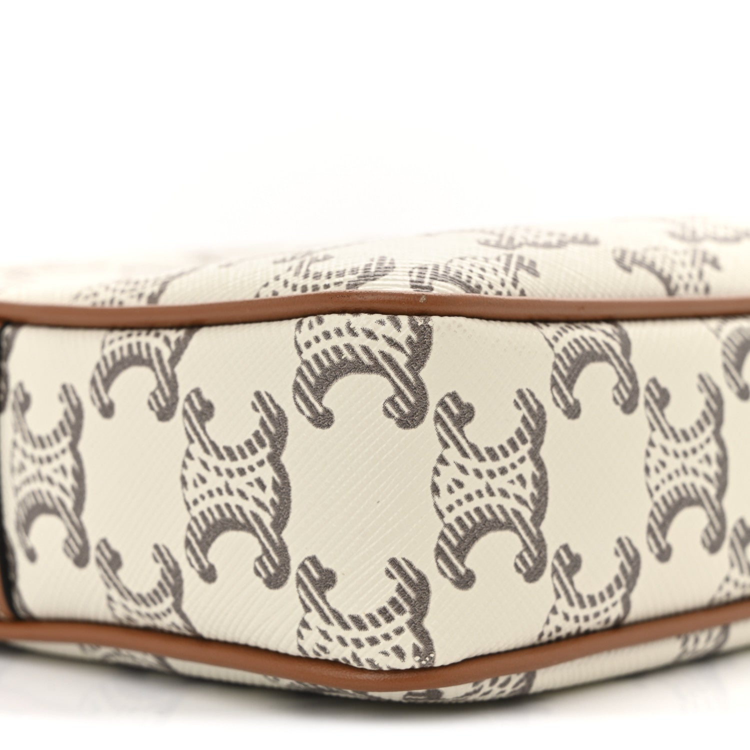 Celine Triomphe Canvas Medium Messenger Bag Tan Ecru 9 of 10