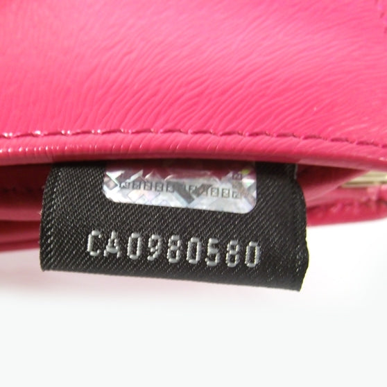 Textured Calfskin French Wallet Pink
