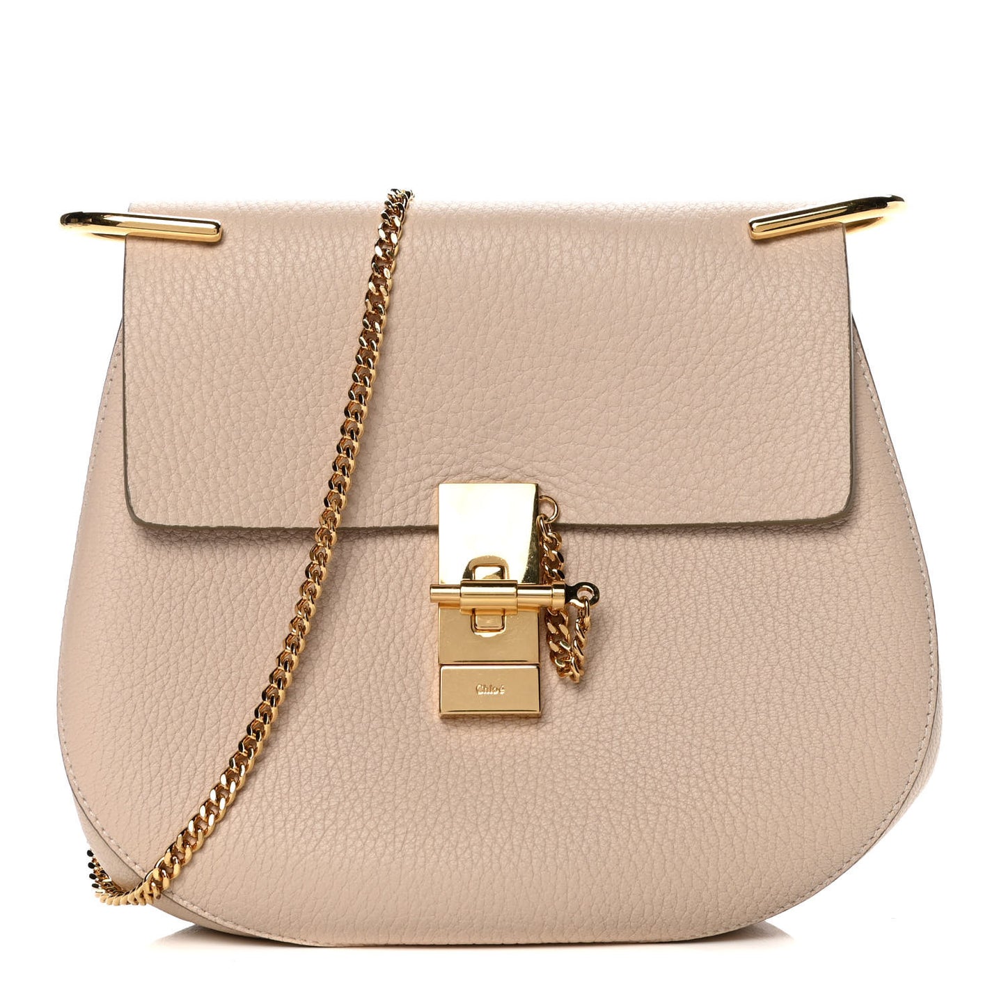 Grained Lambskin Drew Shoulder Bag Biscotti Beige