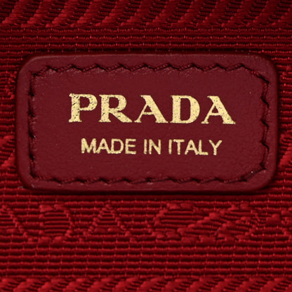 Prada Vernice Metal Triangle Logo Mini Pouch with Handle Black 6 of 12