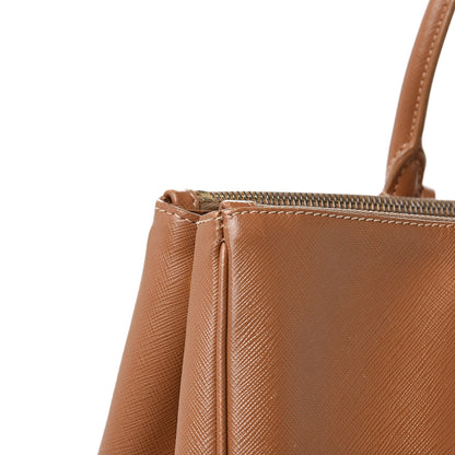 Prada Saffiano Large Galleria Double Zip Tote Caramel 14 of 22
