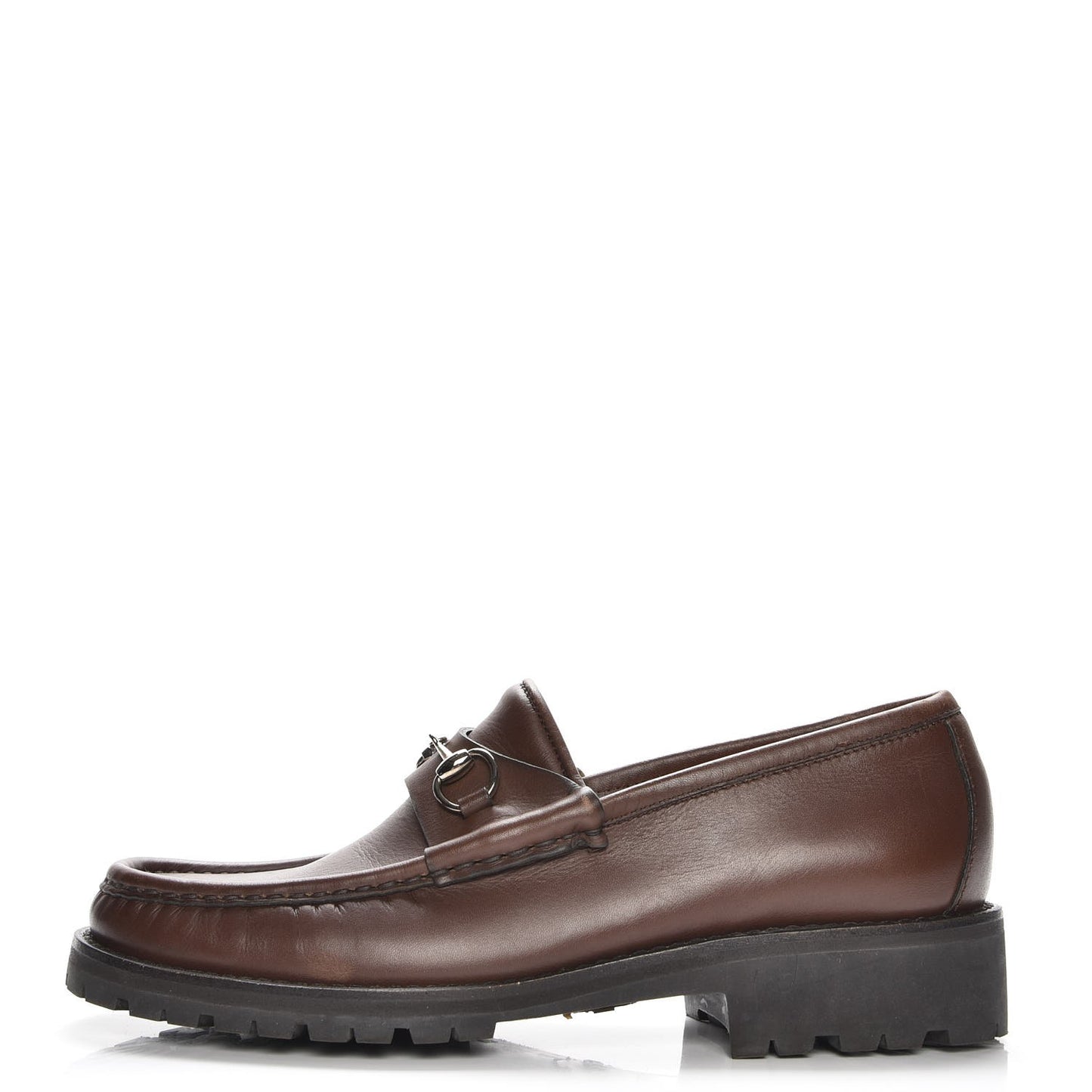 Laredo Calfskin Womens Horsebit Lug Sole Loafers 37.5 Brown
