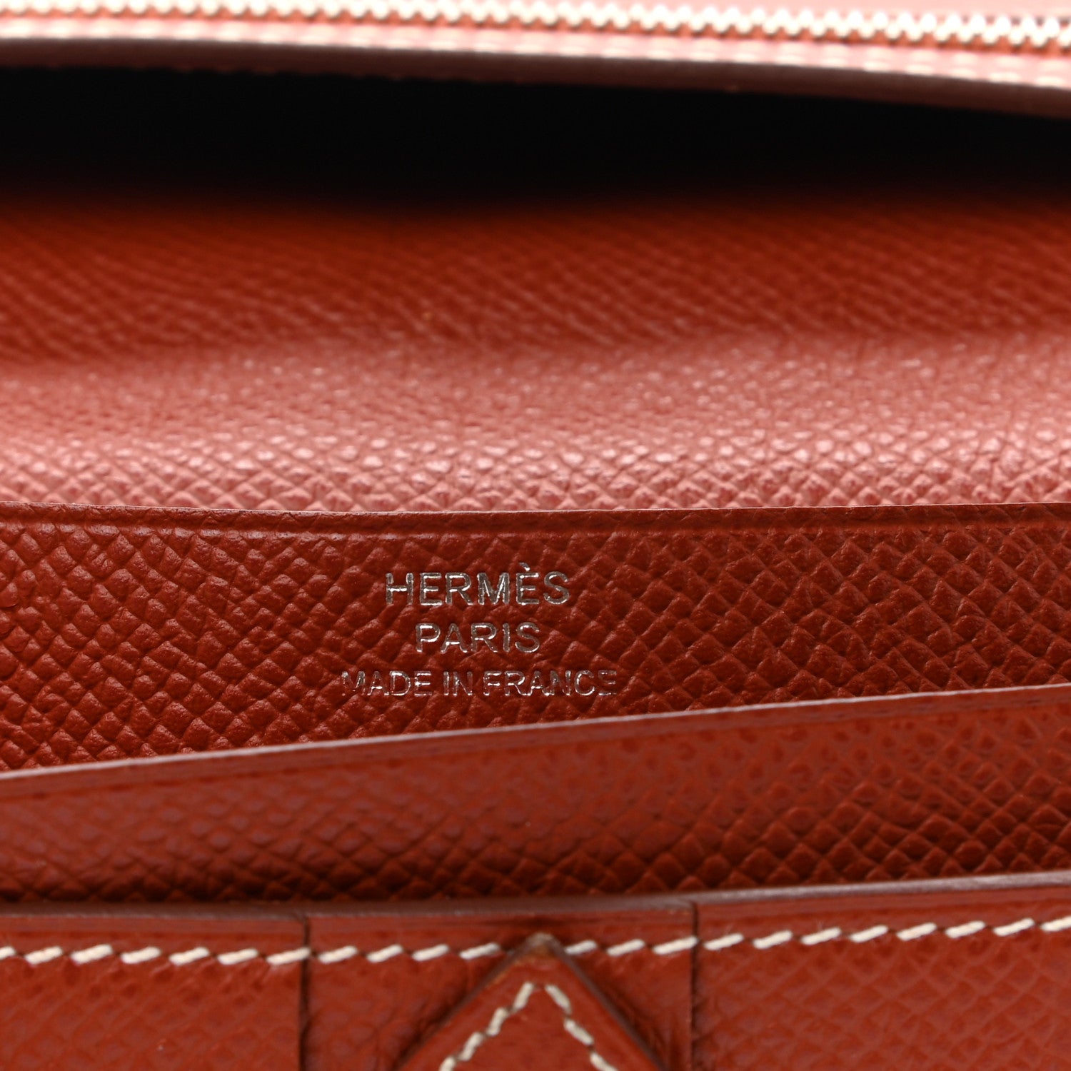 Hermes Epsom Bearn Gusset Wallet Brique 6 of 8