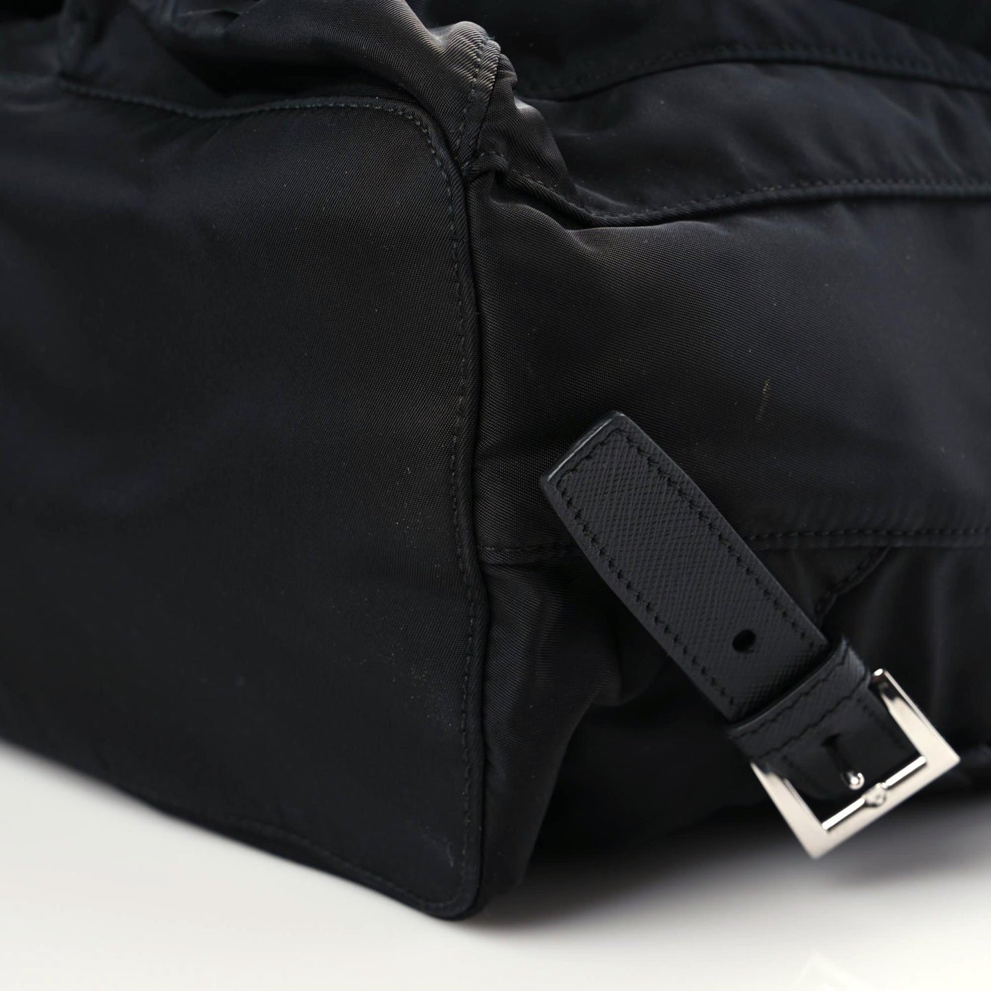 Tessuto Nylon Saffiano Medium Backpack Black