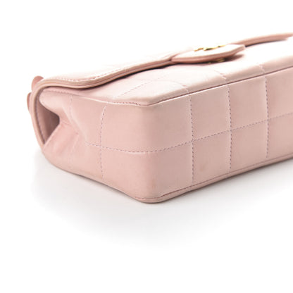 Chanel Lambskin Quilted Mini Chocolate Bar Camellia Flap Pink 6 of 10
