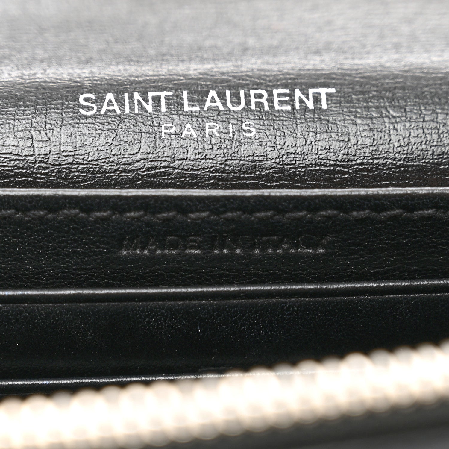 Saint Laurent Calfskin Monogram Sunset Chain Wallet Sunset Black 8 of 12
