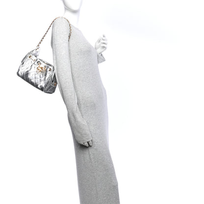Chanel Metallic Aged Calfskin Quilted Mini Chanel 25 Handbag Silver 2 of 11