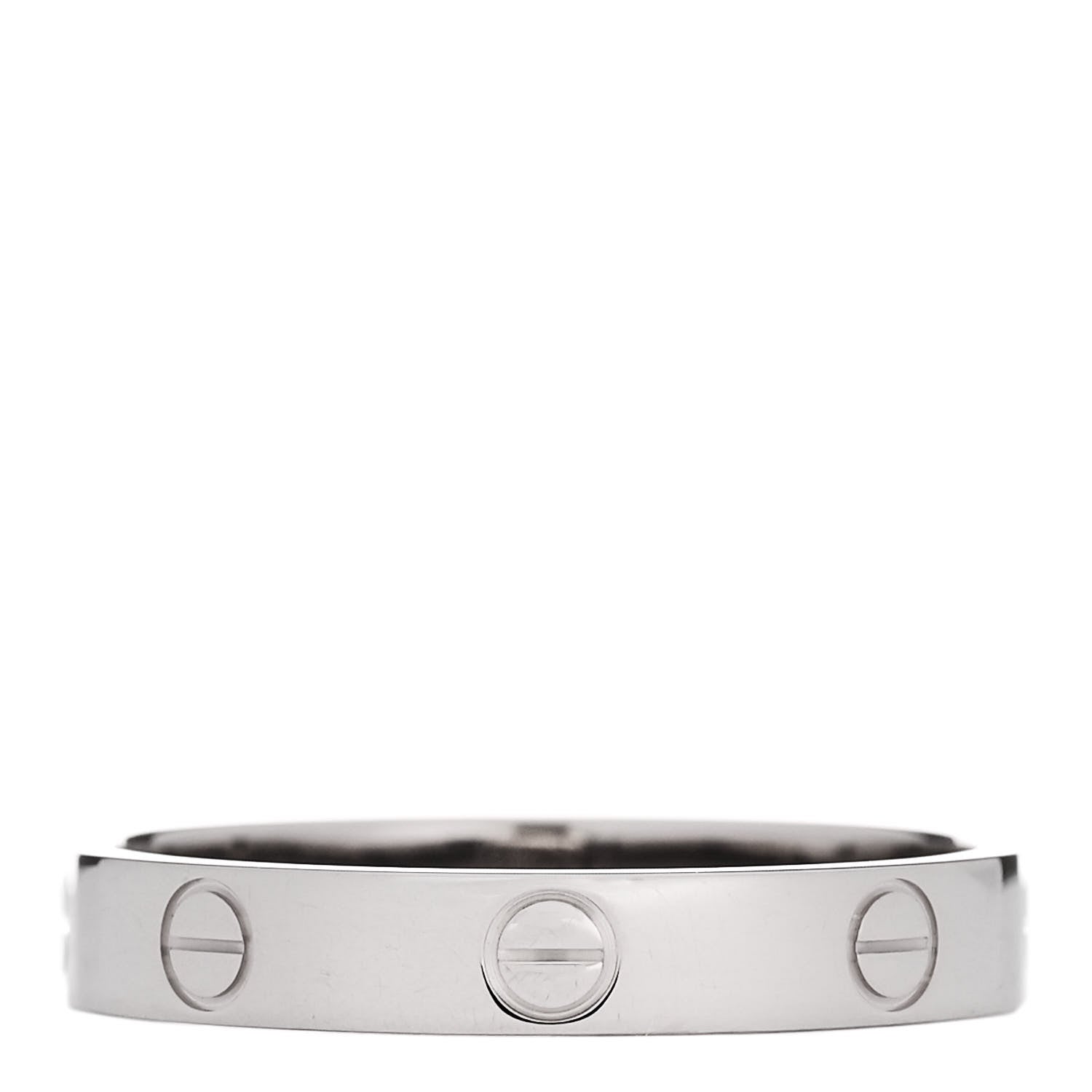 Cartier 18K White Gold 3.5mm LOVE Wedding Band Ring 60 9.25 3 of 4