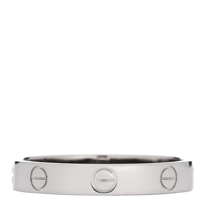 Cartier 18K White Gold 3.5mm LOVE Wedding Band Ring 60 9.25 3 of 4