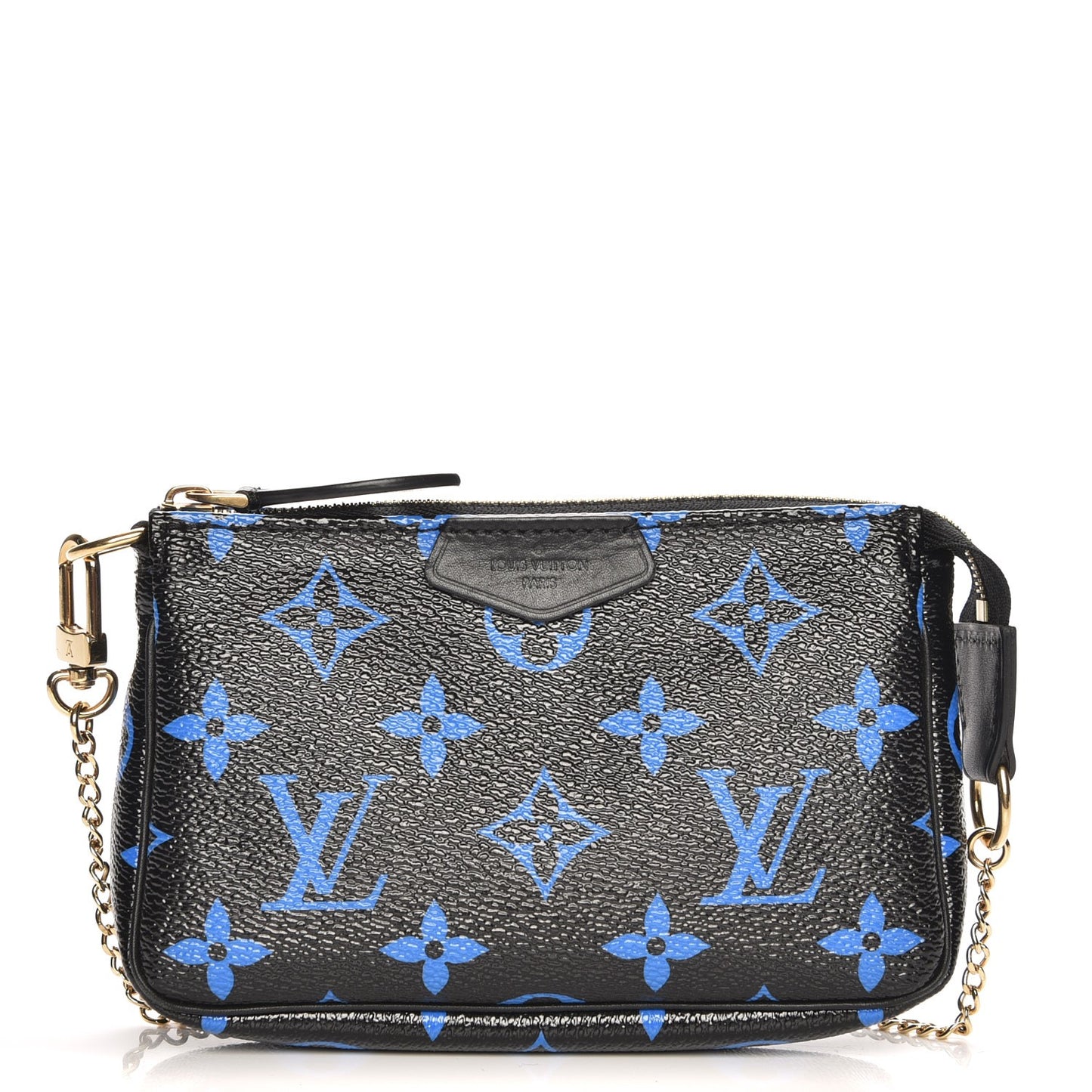 Colored Monogram Mini Pochette Accessories Blue Black