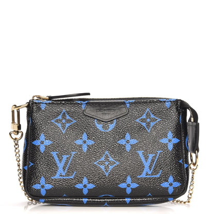 Louis Vuitton Colored Monogram Mini Pochette Accessories Blue Black 1 of 7