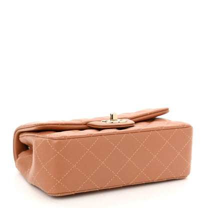 Chanel Lambskin Quilted Mini Rectangular Flap Brown 4 of 11
