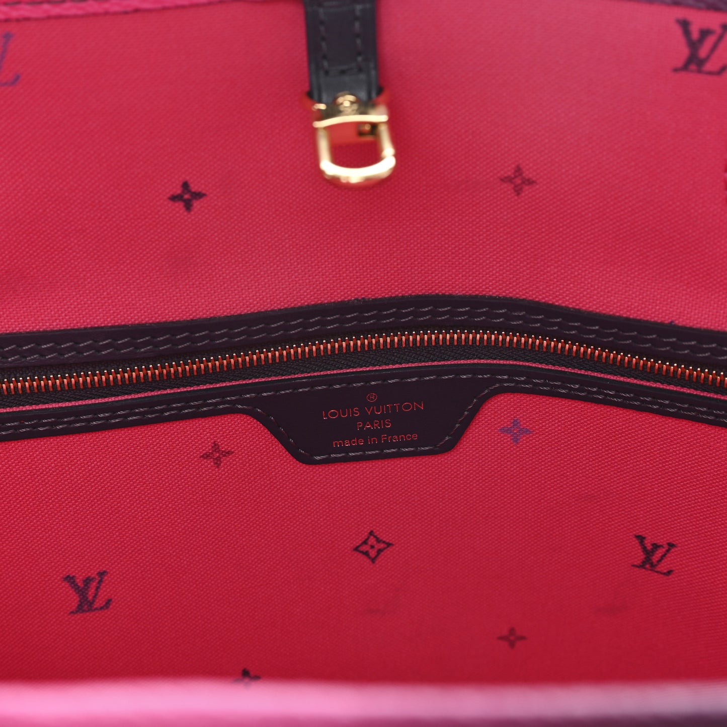 Monogram Giant Spring In The City Neverfull MM Midnight Fuchsia
