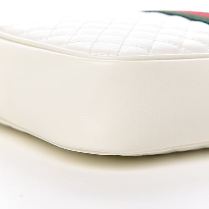 Gucci Calfskin Web Trapuntata Small Shoulder Bag Off White 9 of 10