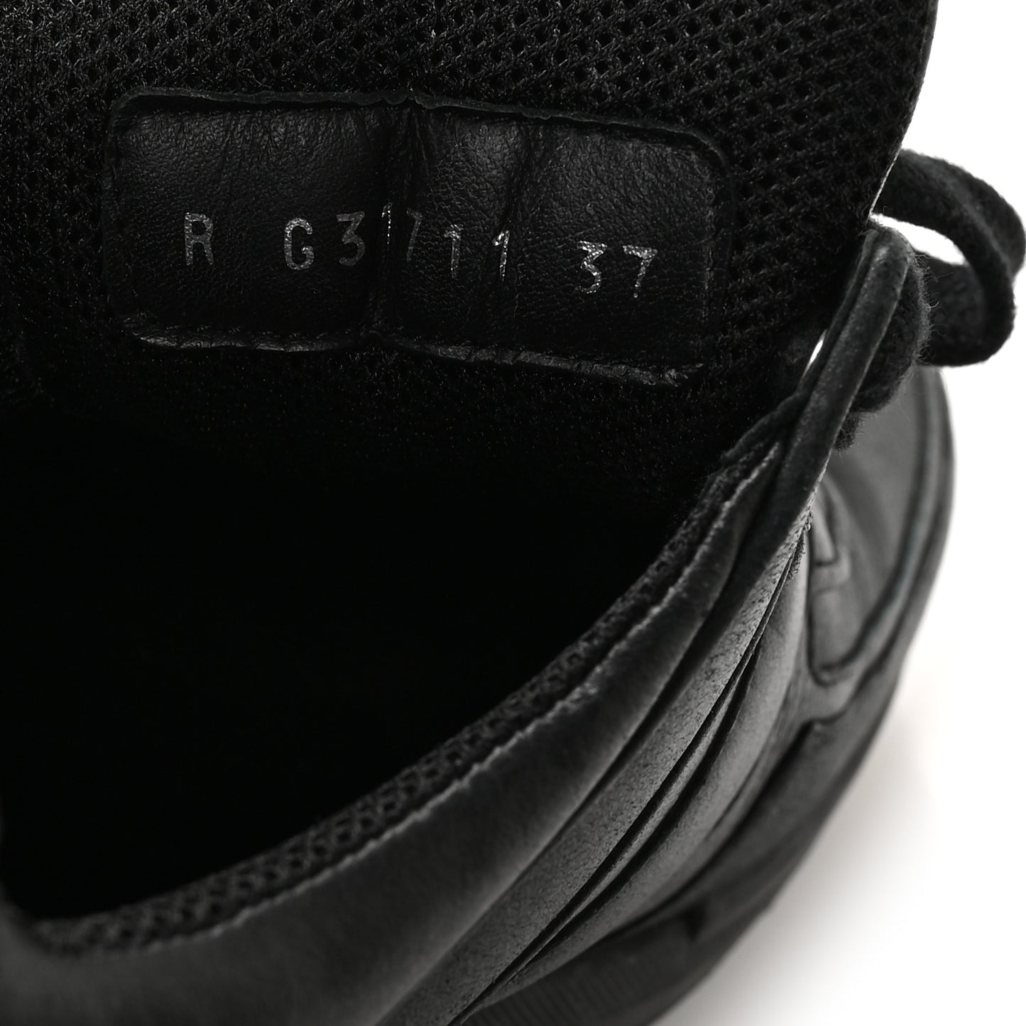 Calfskin Tweed Womens Sneakers 37 Black