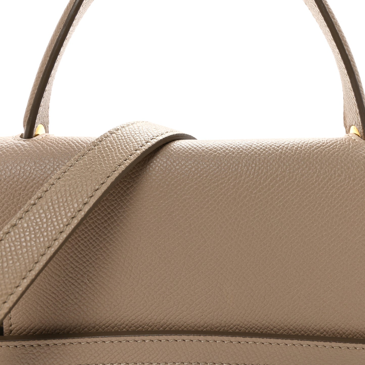 Grained Calfskin Micro Belt Bag Light Taupe