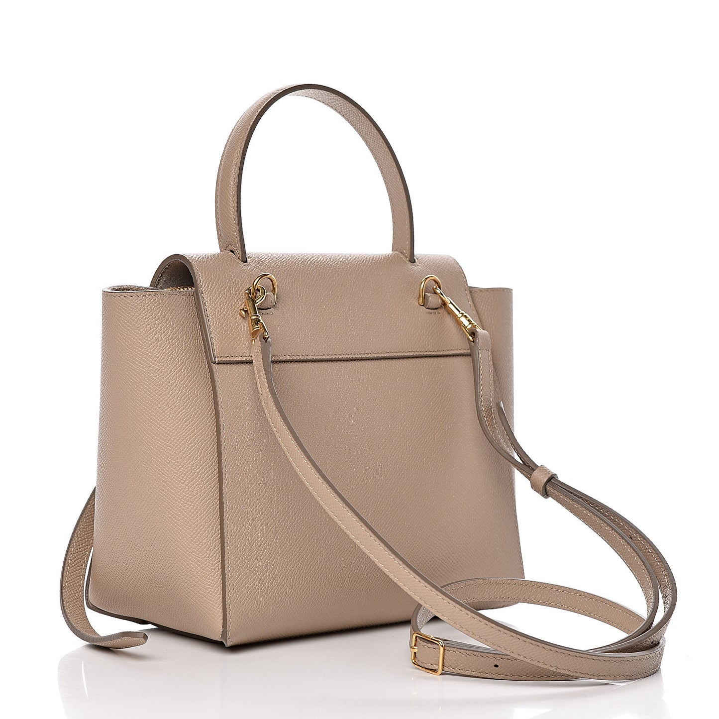 Grained Calfskin Nano Belt Bag Light Taupe