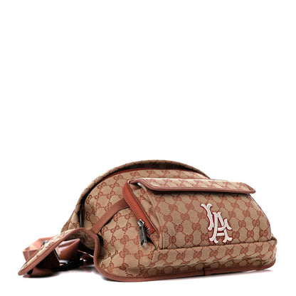 Gucci X MLB GG Monogram LA Dodgers Convertible Belt Bag Beige Ruggine Ivory 4 of 12