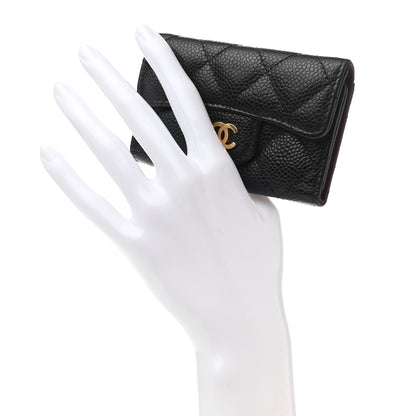 Chanel Caviar Quilted 6 Key Holder Black 2 of 9