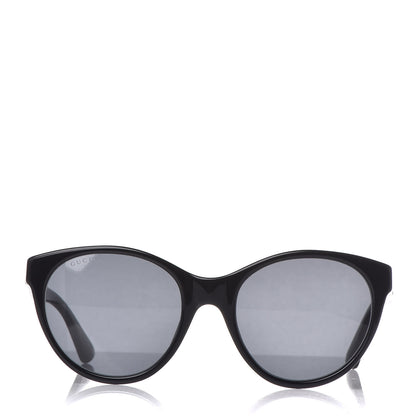 Gucci Round Frame Crystal Sunglasses GG 0419S Black 2 of 8