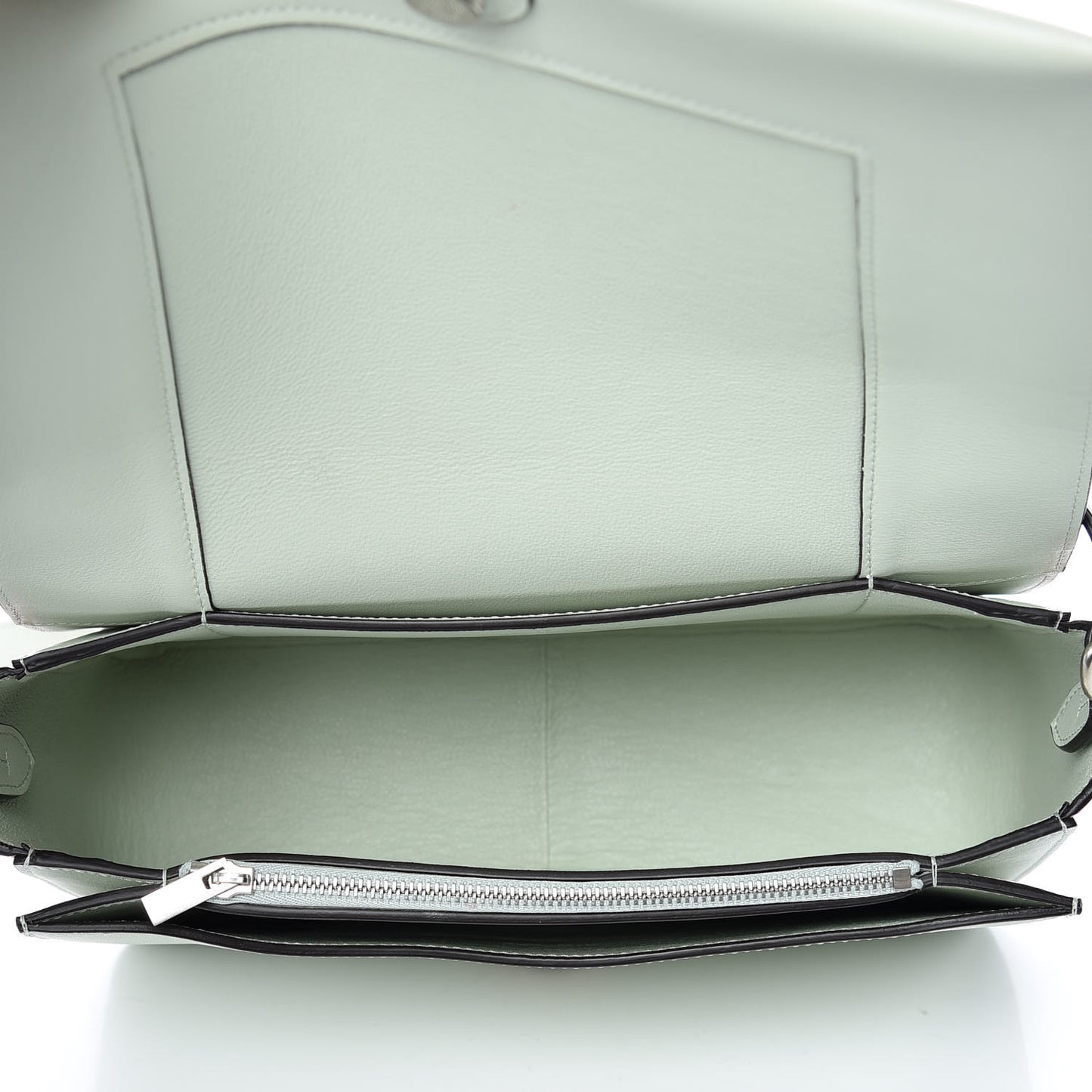 Shiny Smooth Calfskin Medium Frame Shoulder Bag Pastel Green Pop Red