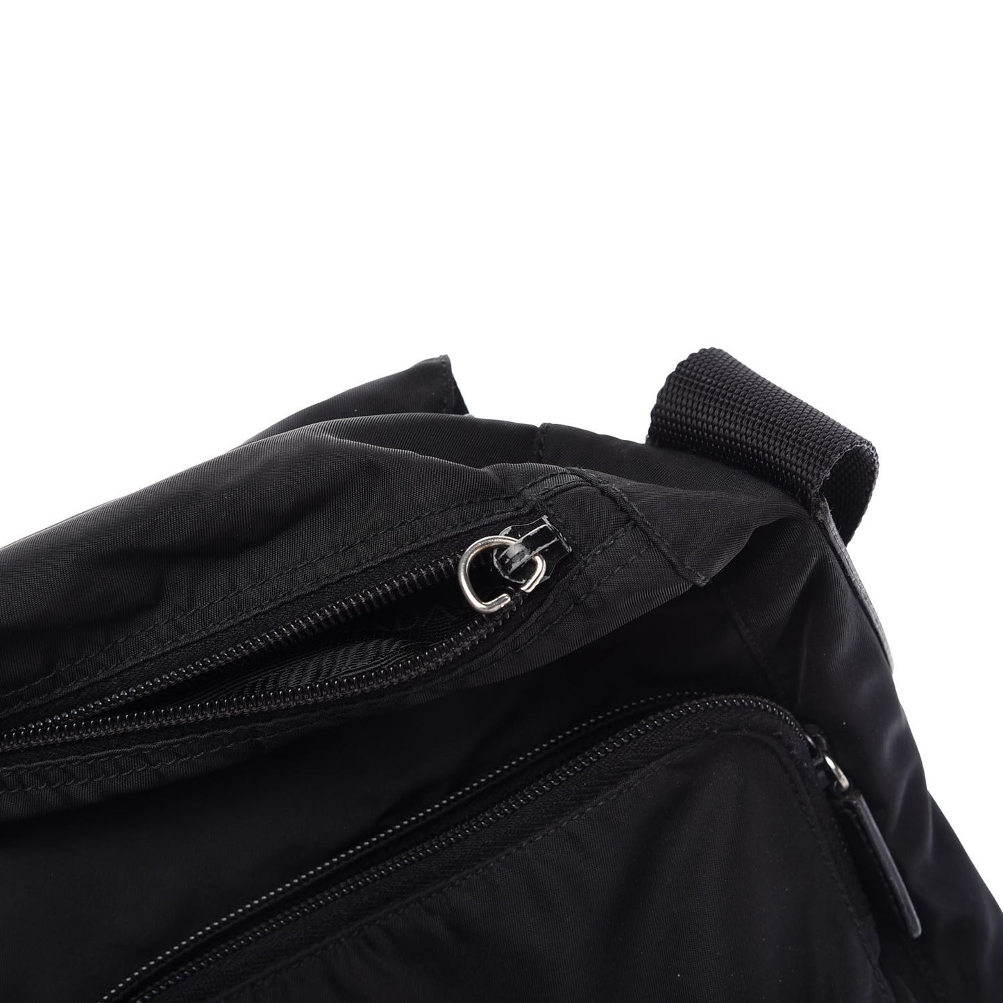 Nylon Vela Messenger Bag Black