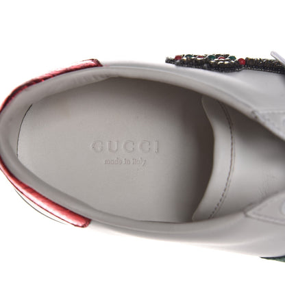 Gucci Calfskin Web Studded Arrow Ace Sneakers 39 White 10 of 13