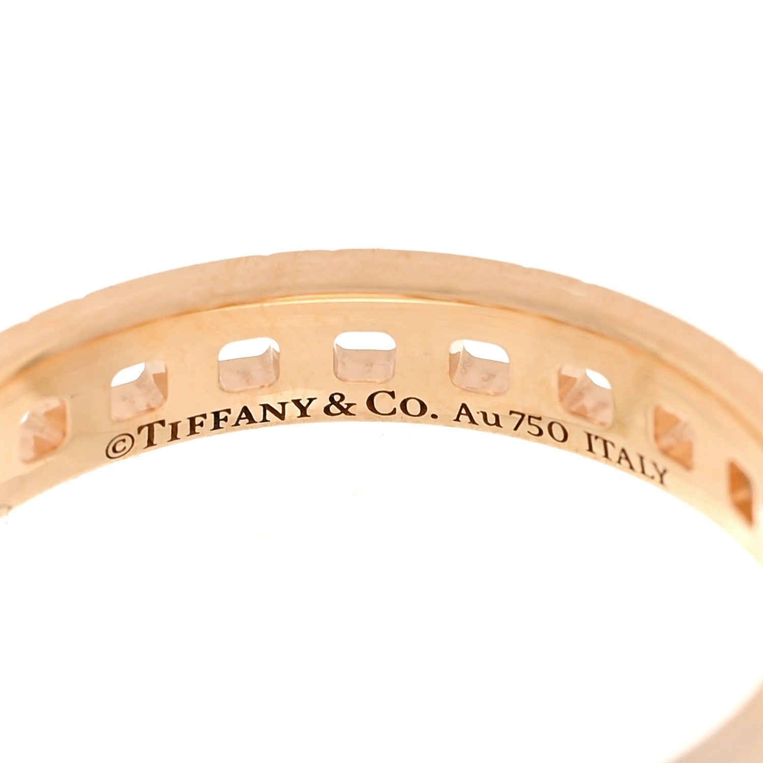 Tiffany 18K Rose Gold Narrow T True Ring 50 5.5 4 of 5
