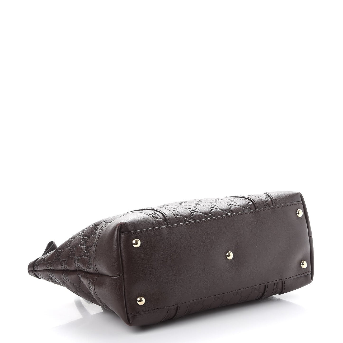 Guccissima Small Lovely Heart Tote Chocolate