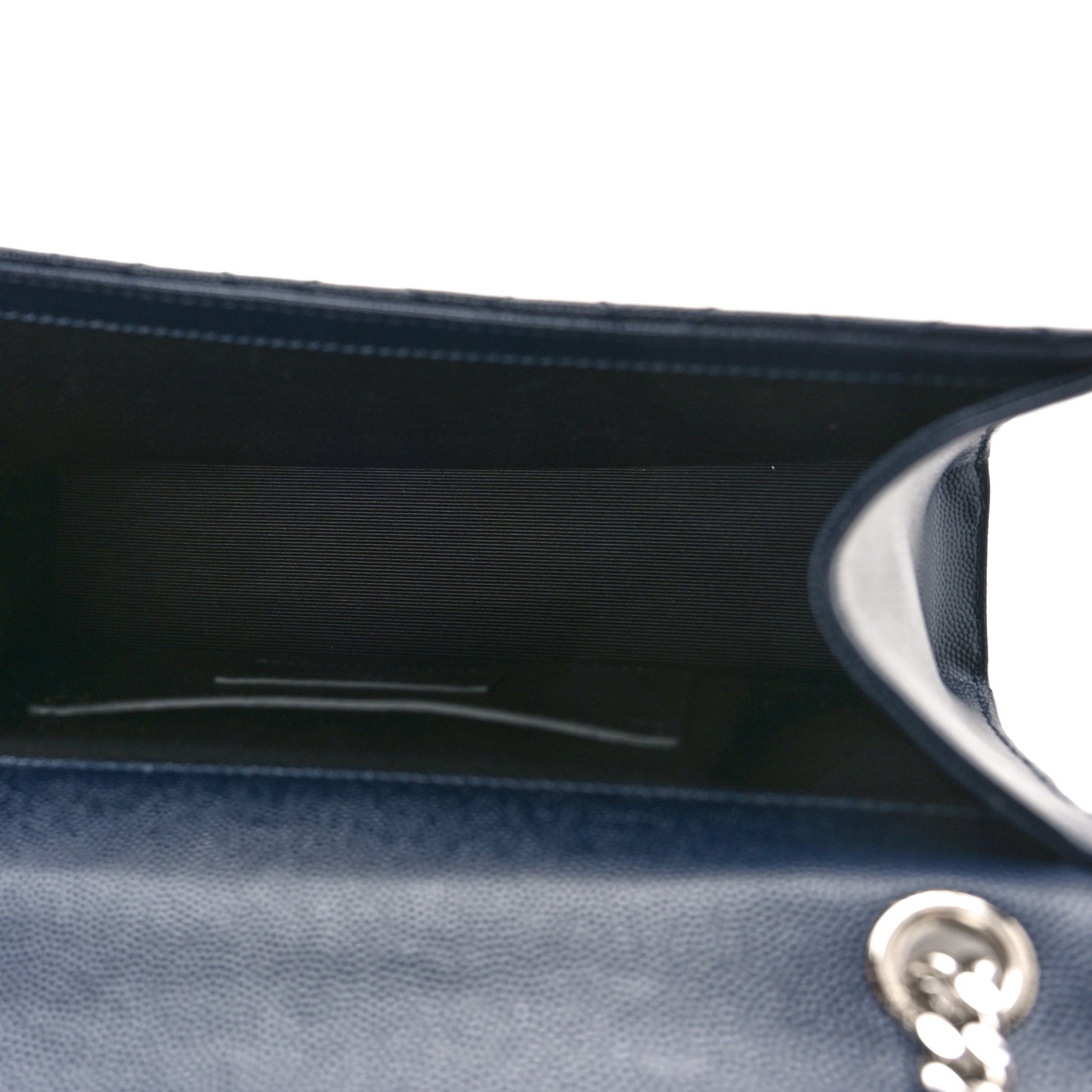 Grain De Poudre Textured Mixed Matelasse Triquilt Medium Monogram Satchel Deep Marine