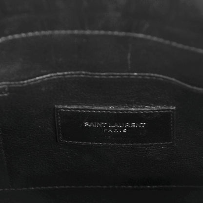 Saint Laurent Calfskin Crocodile Embossed Baby Sac De Jour Black 6 of 6