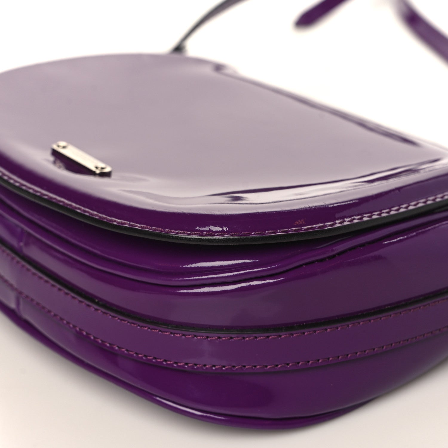 Burberry Patent Small Leigh Crossbody Bag Beetroot 9 of 9