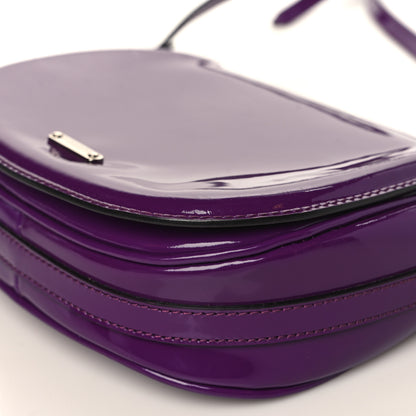 Burberry Patent Small Leigh Crossbody Bag Beetroot 9 of 9