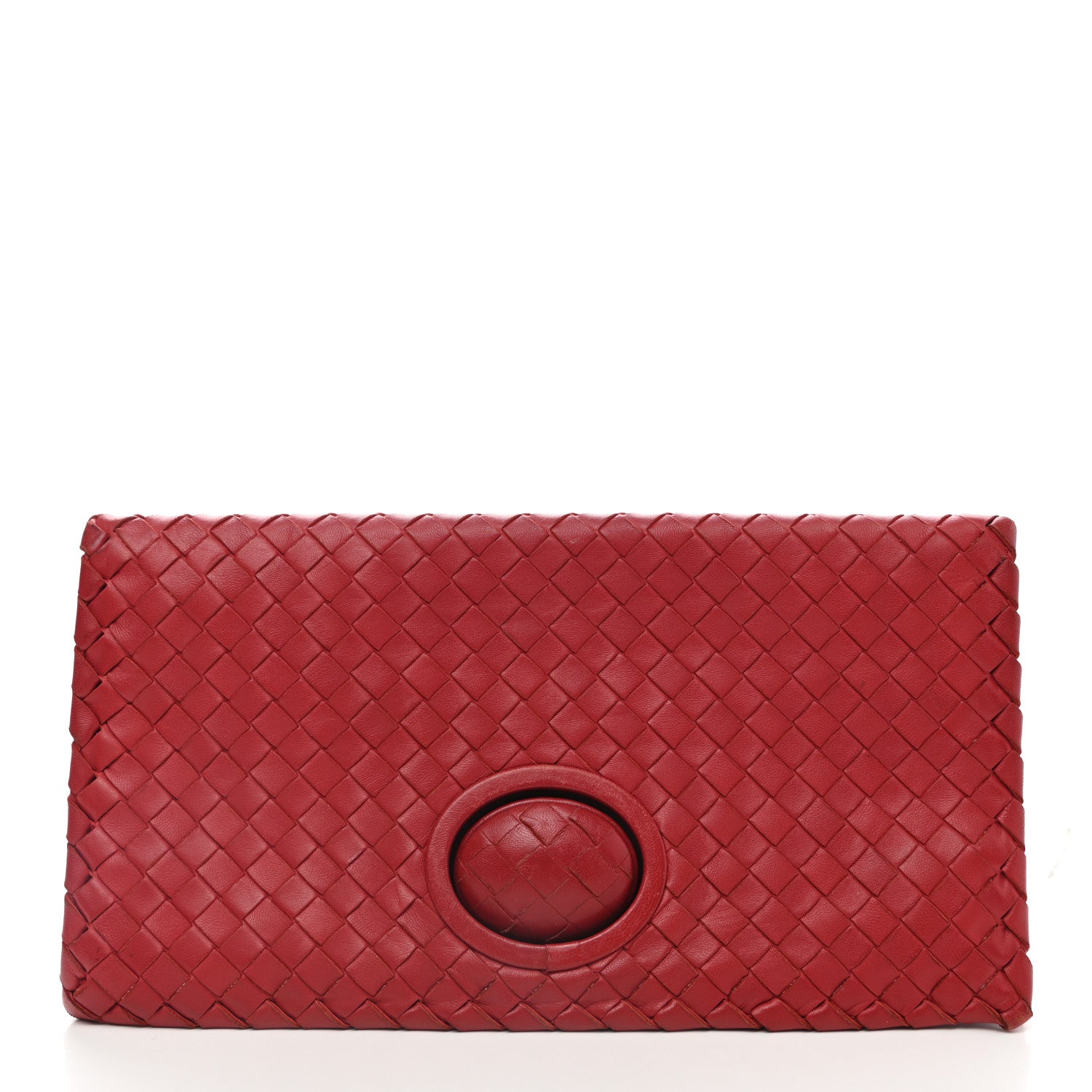 Bottega Veneta Nappa Intrecciato Turnlock Clutch Blood 1 of 7