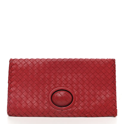 Bottega Veneta Nappa Intrecciato Turnlock Clutch Blood 1 of 7