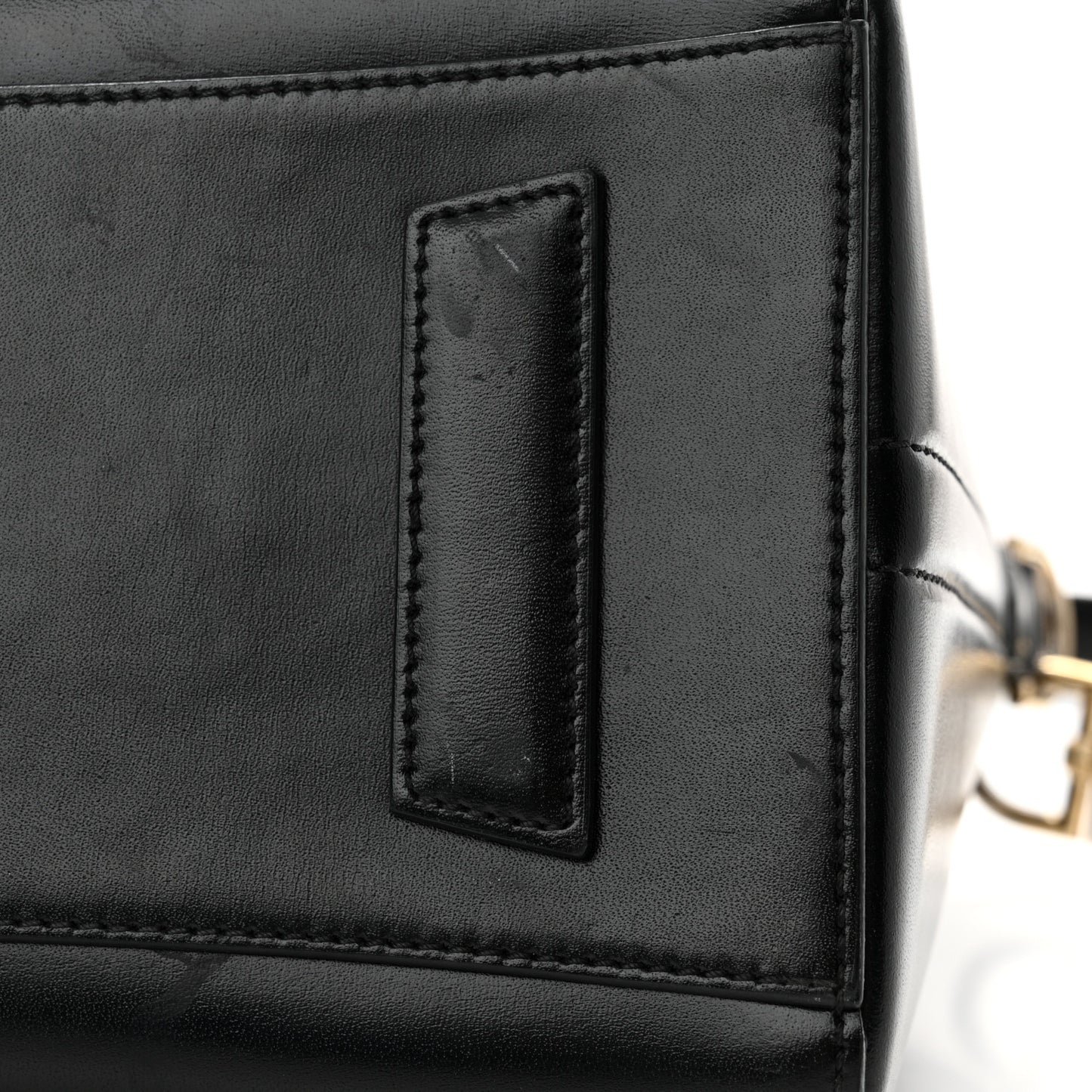 Shiny Lord Calfskin Small Antigona Black