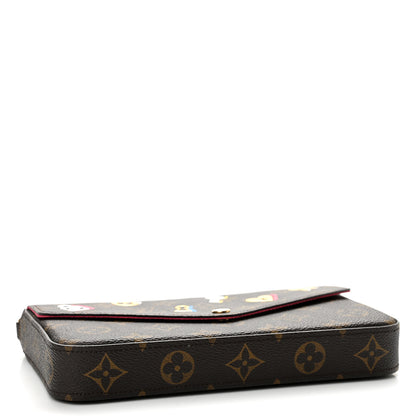 Louis Vuitton Monogram LV Love Lock Pochette Felicie Chain Wallet 5 of 12