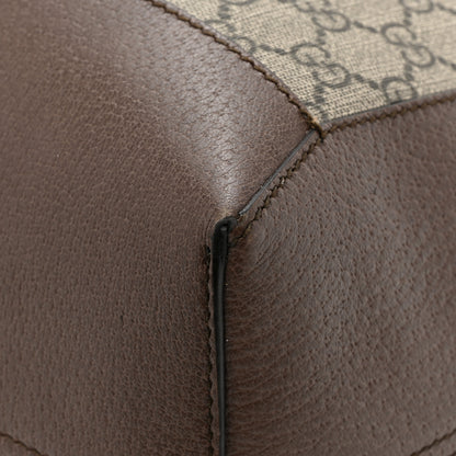 Gucci GG Supreme Monogram Web Ophidia Tote Brown 15 of 17
