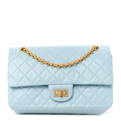 Chanel Aged Calfskin Quilted 2.55 Reissue 225 Flap Light Blue 1 of 10