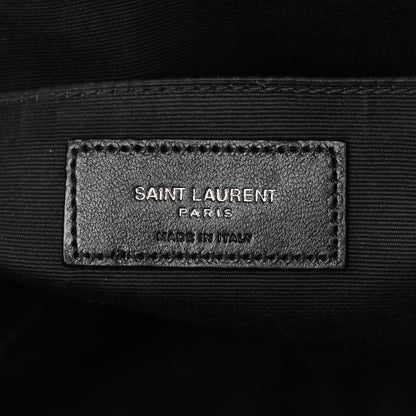 Saint Laurent Calfskin Matelasse Monogram Monochrome Lou Camera Bag Black 6 of 12