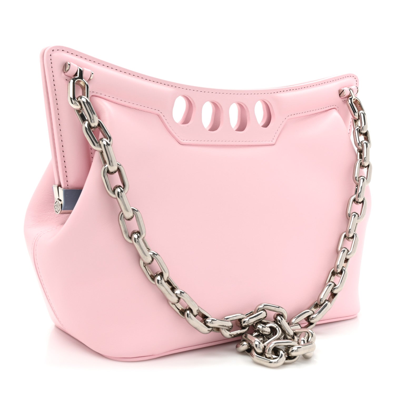 Alexander McQueen Calfskin The Peak Mini Chain Bag New Pink 4 of 12