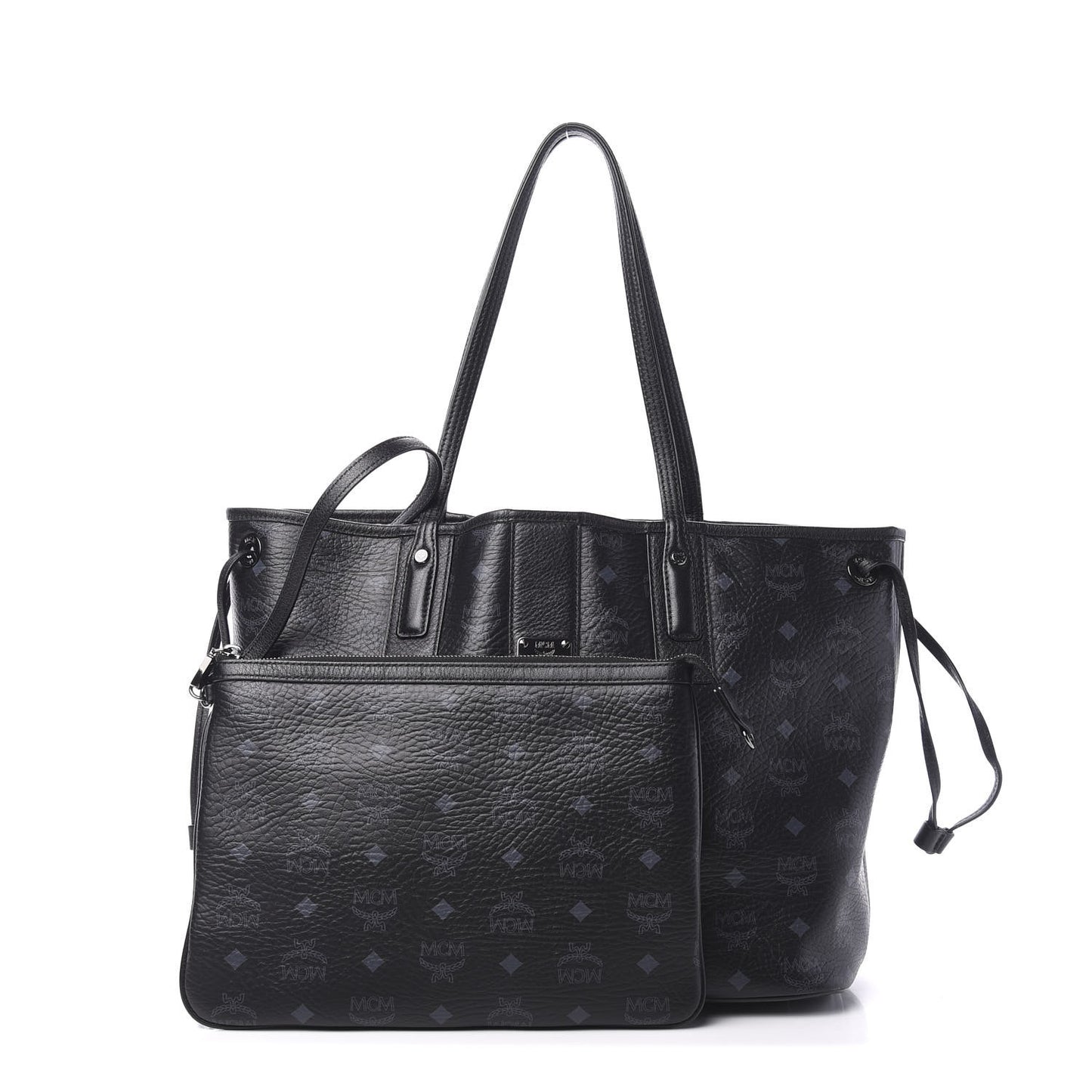Visetos Medium Liz Reversible Shopper Tote Black