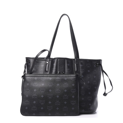 MCM Visetos Medium Liz Reversible Shopper Tote Black 1 of 18